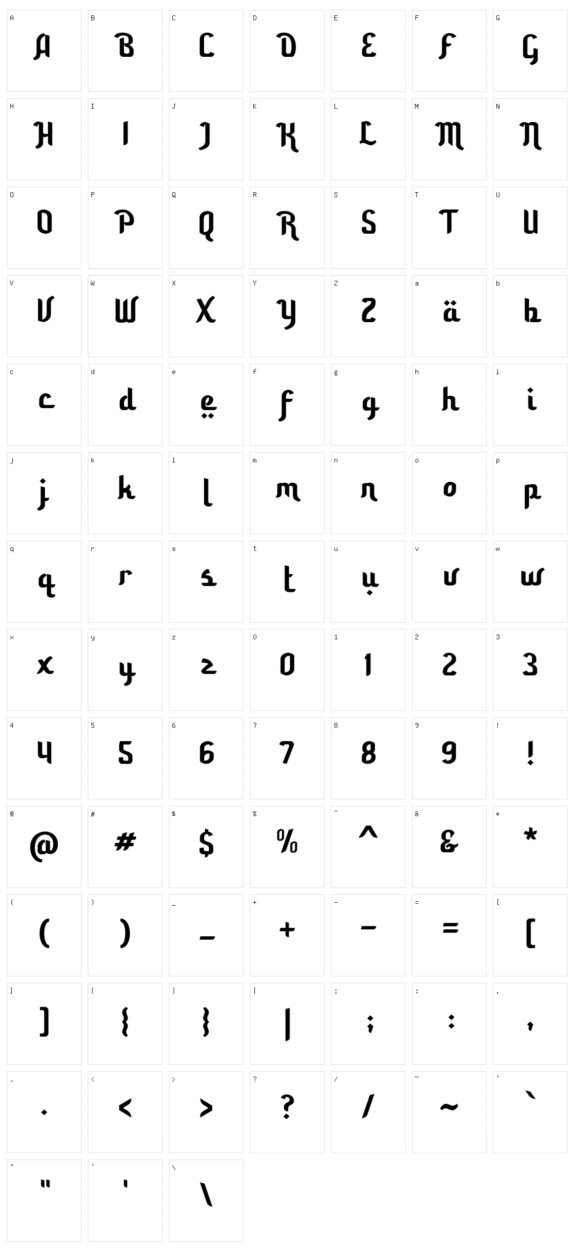 A Awal Ramadhan Character Set