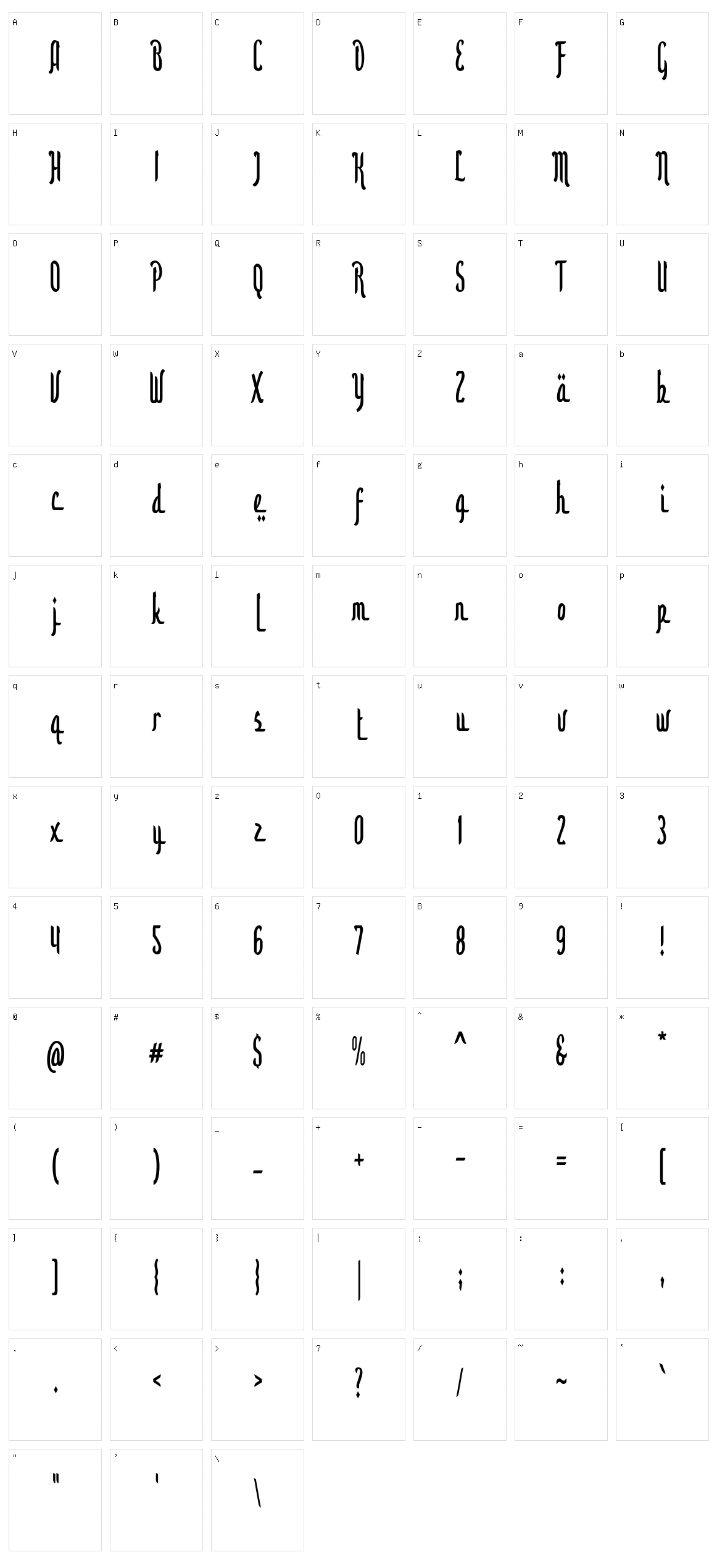 aAidilfitri Character Set
