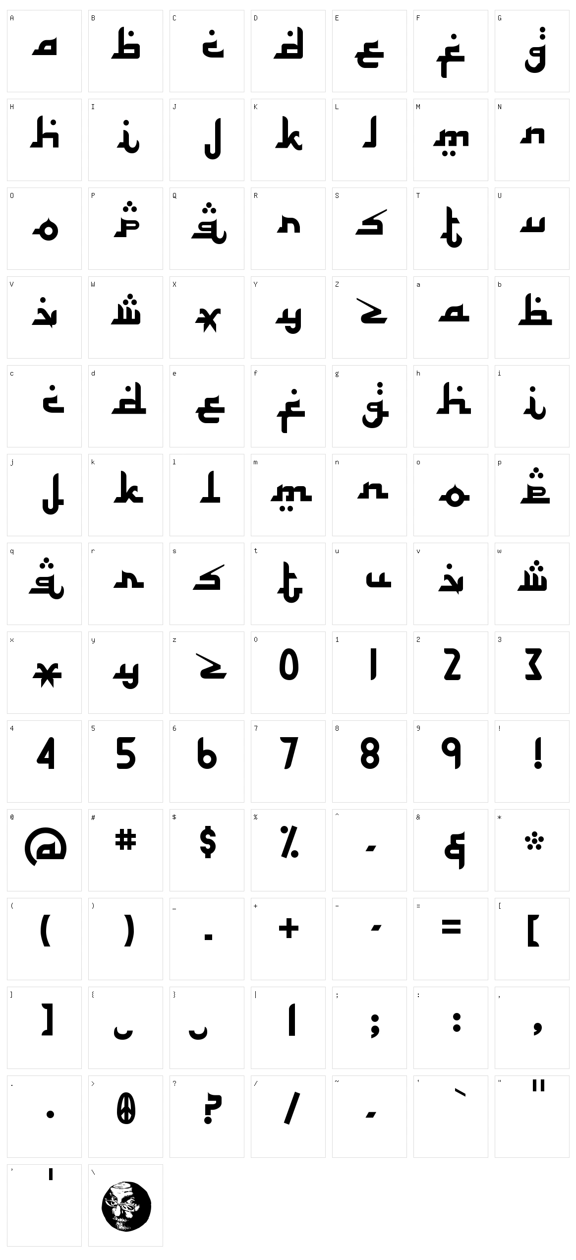 Alhambra Character Set