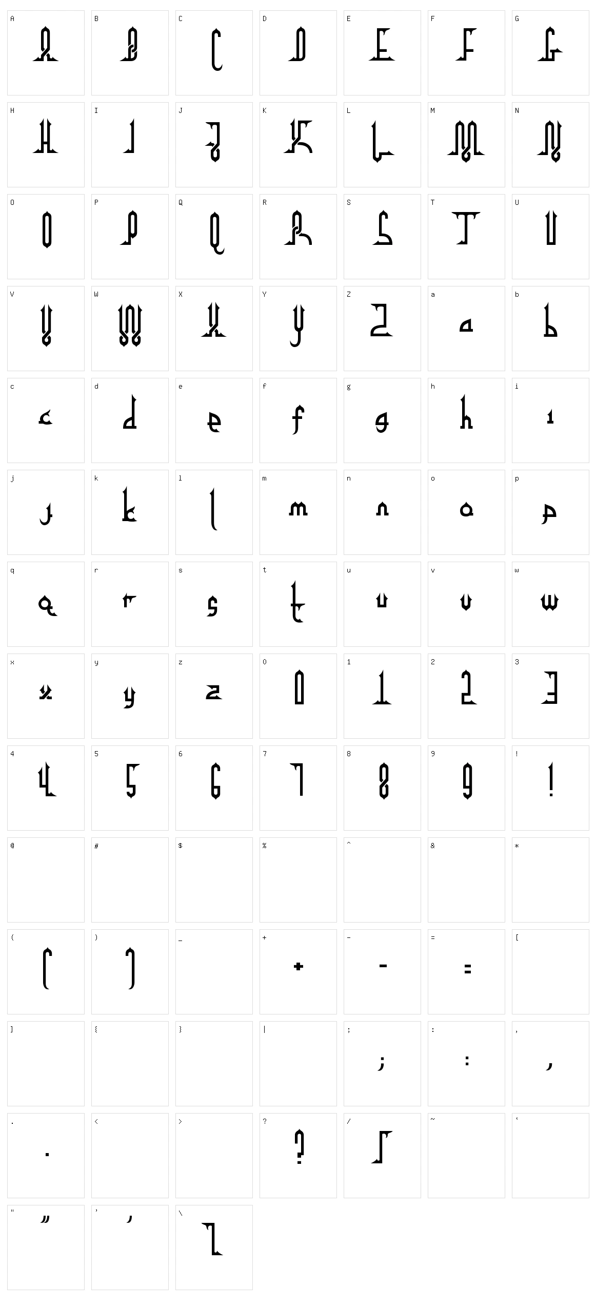 Alpha Kufi Character Set