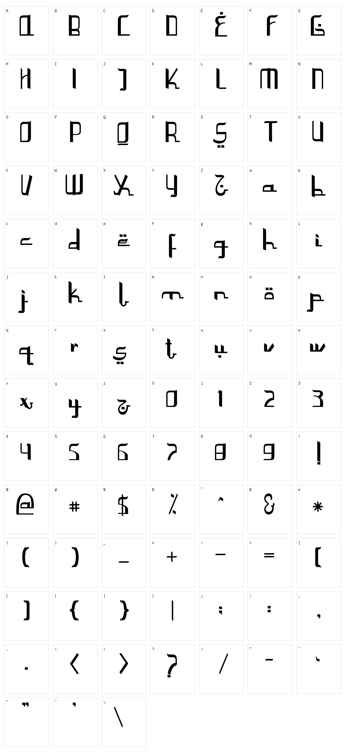 Asbatun Character Set