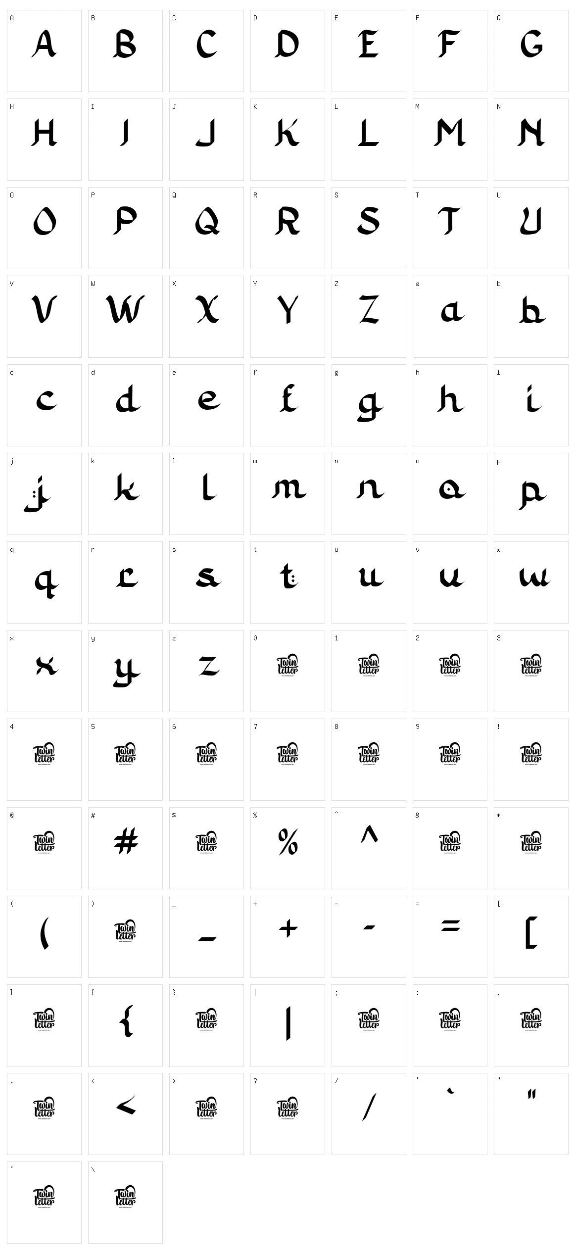 Asyatu Character Set