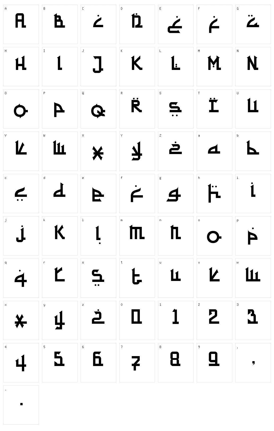 Aulian Character Set