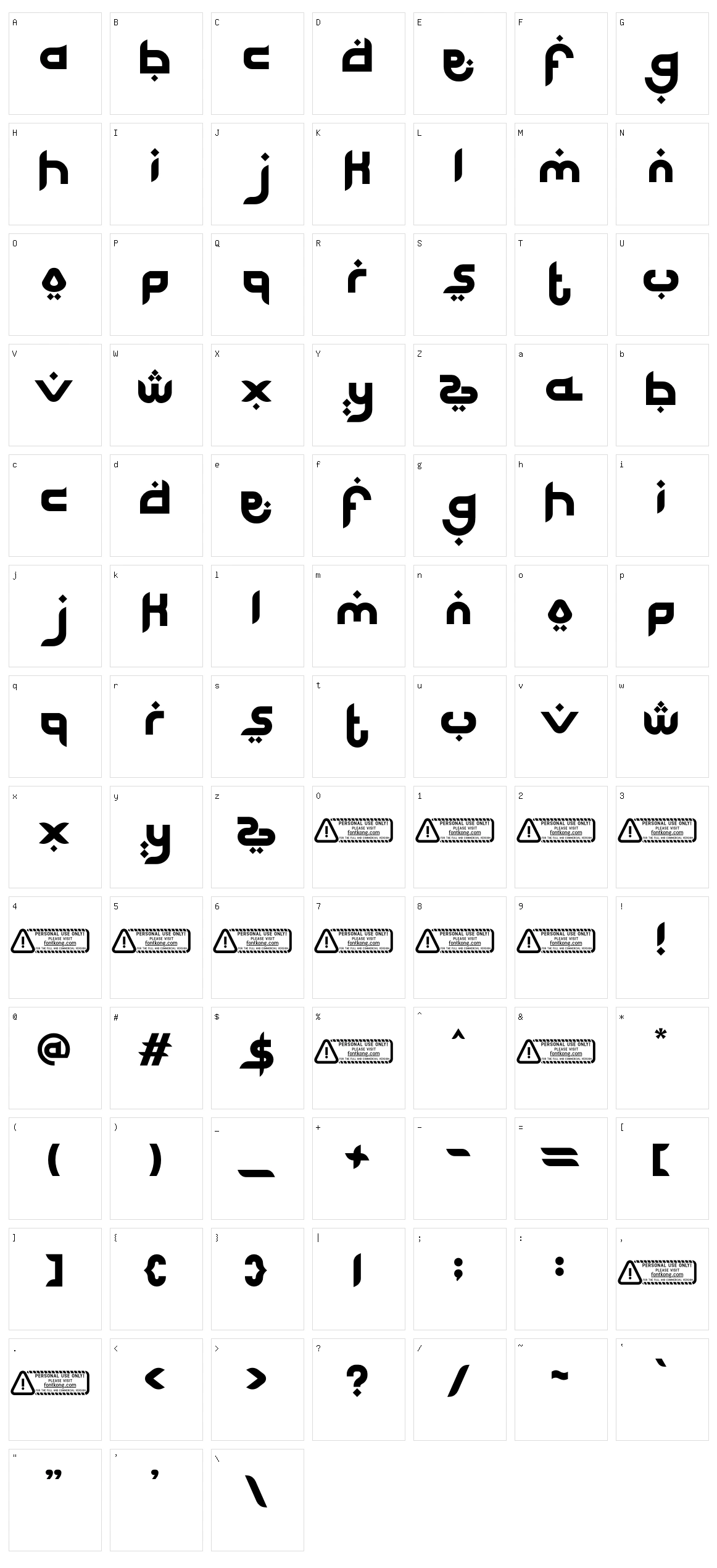 Barakallah Character Set