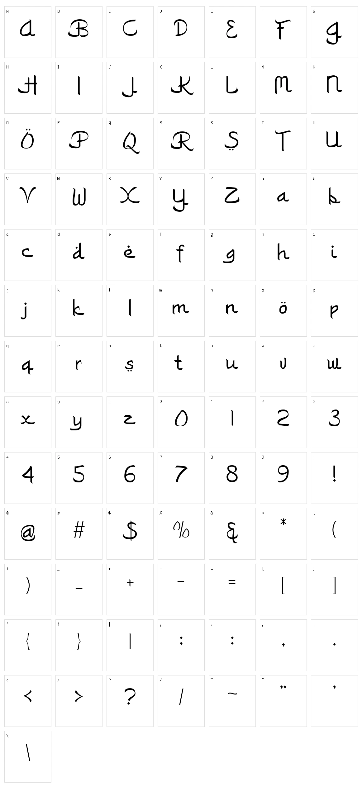 Barakallah Fii Umrik Character Set