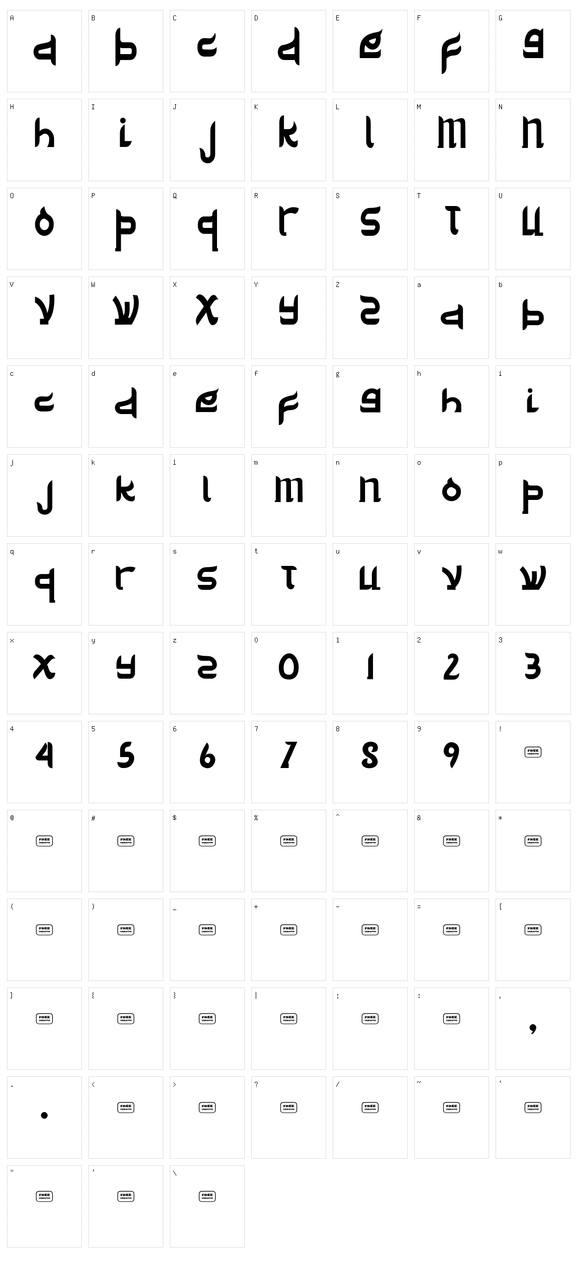 Delik Character Set