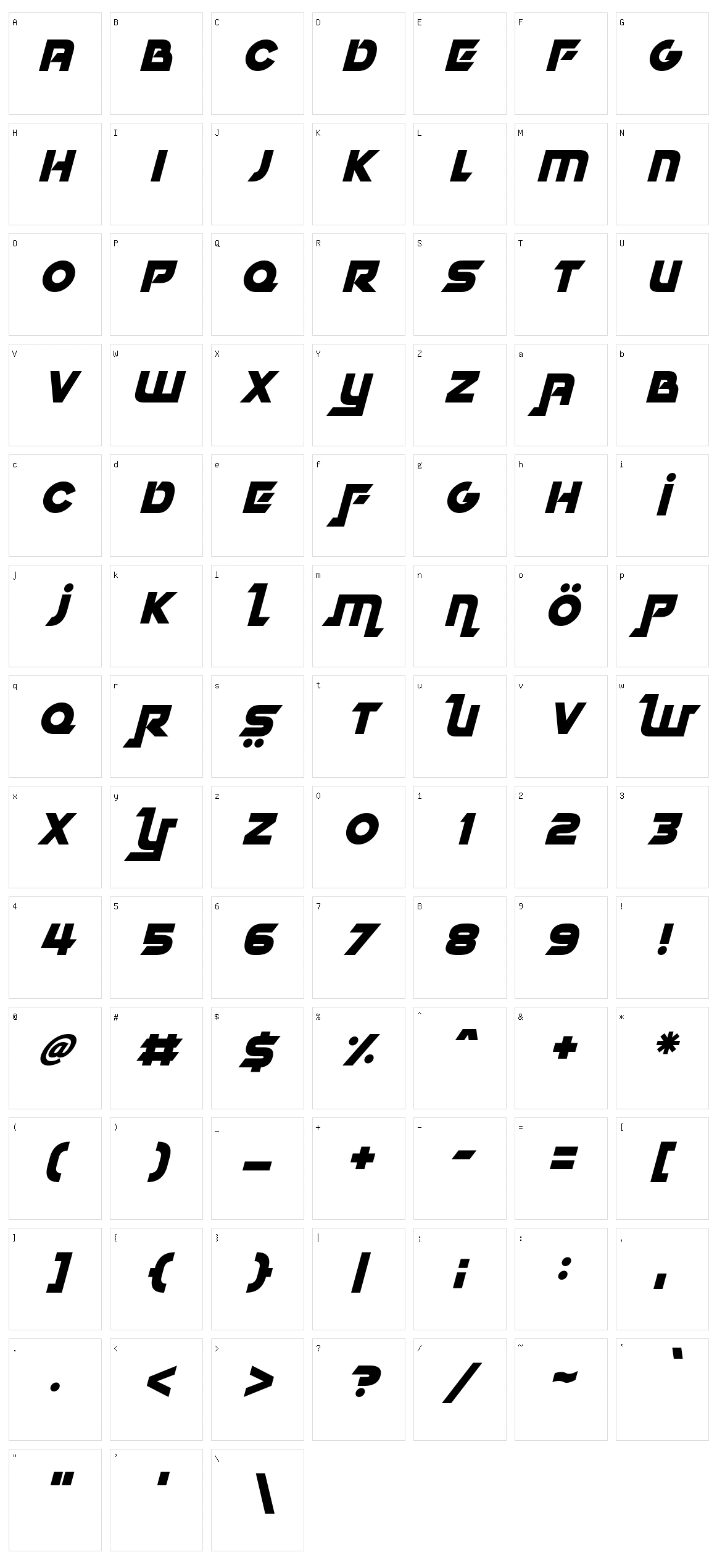 Dubai Dubstep Character Set