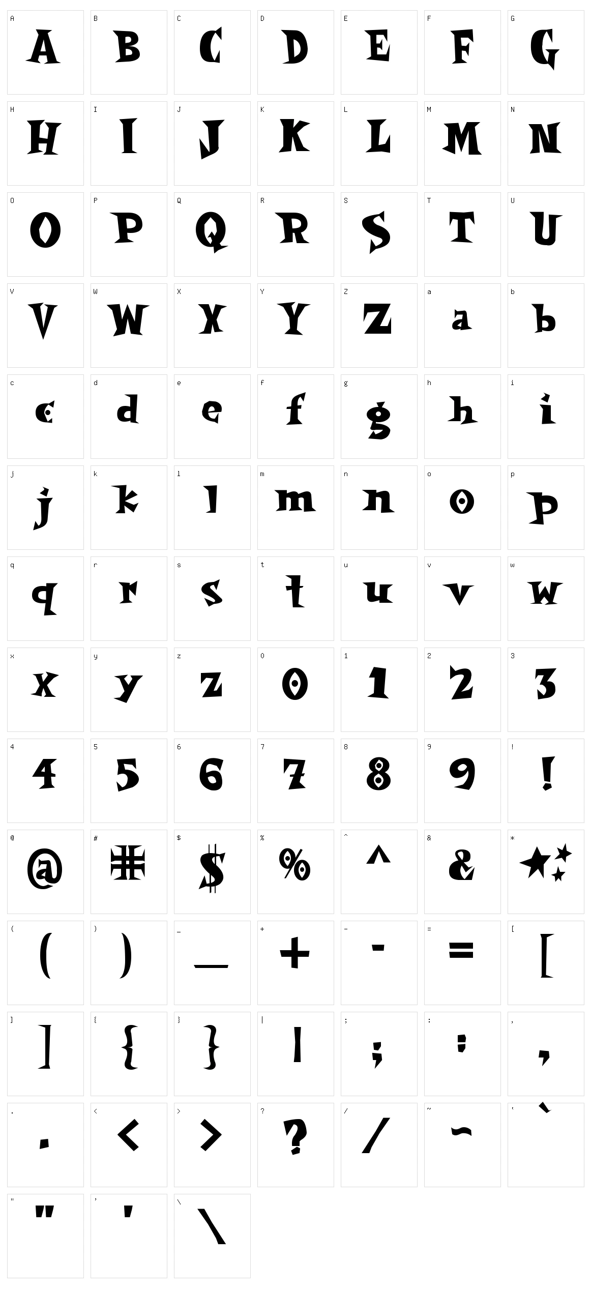 Spooky Magic Character Set