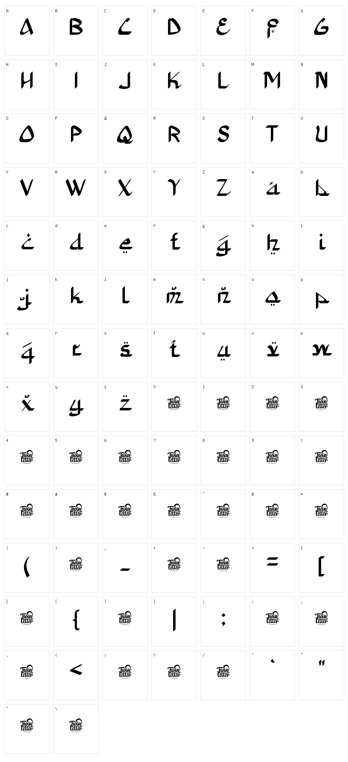 Fakodi Character Set