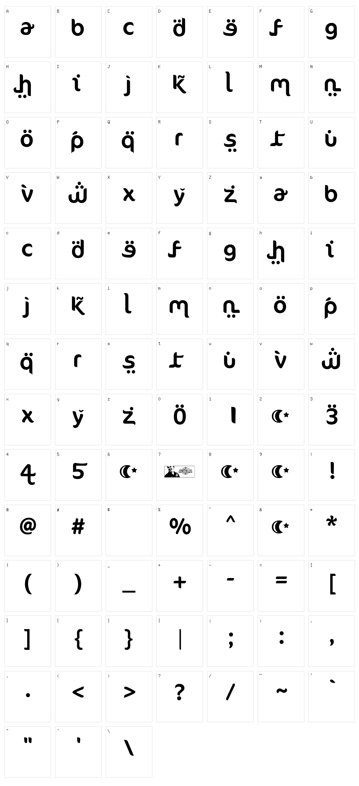 FTF Ahlan Ve Arabez Character Set