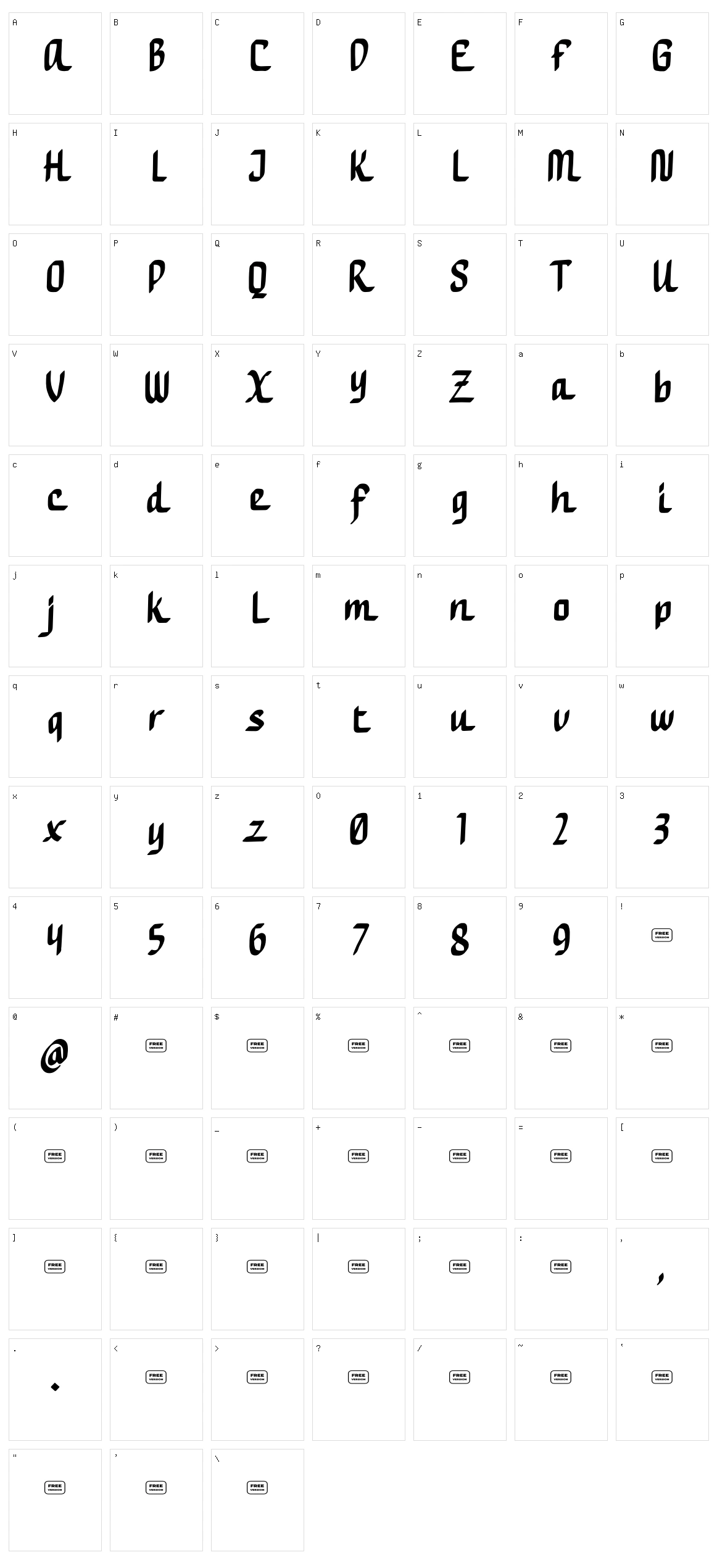 Hakan Character Set