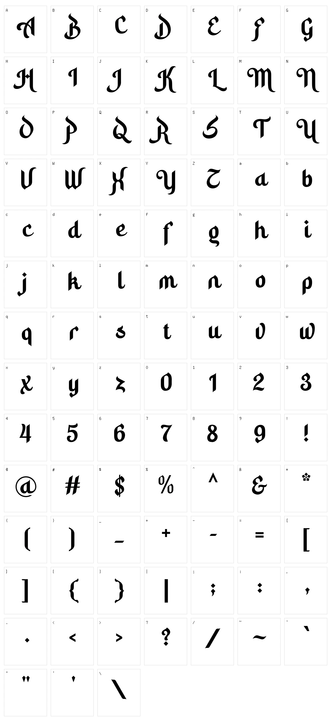 Hidayatullah Character Set