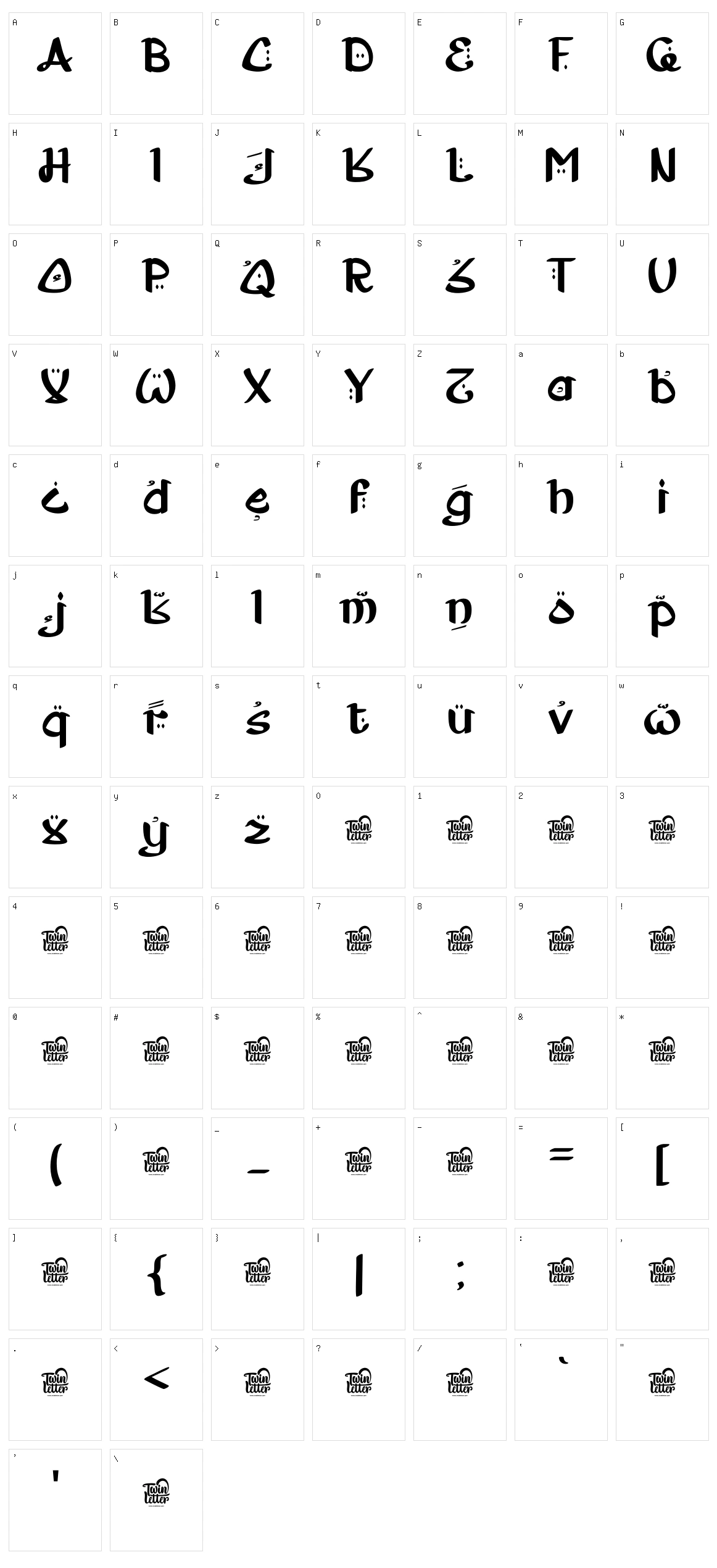 Jiwez Character Set