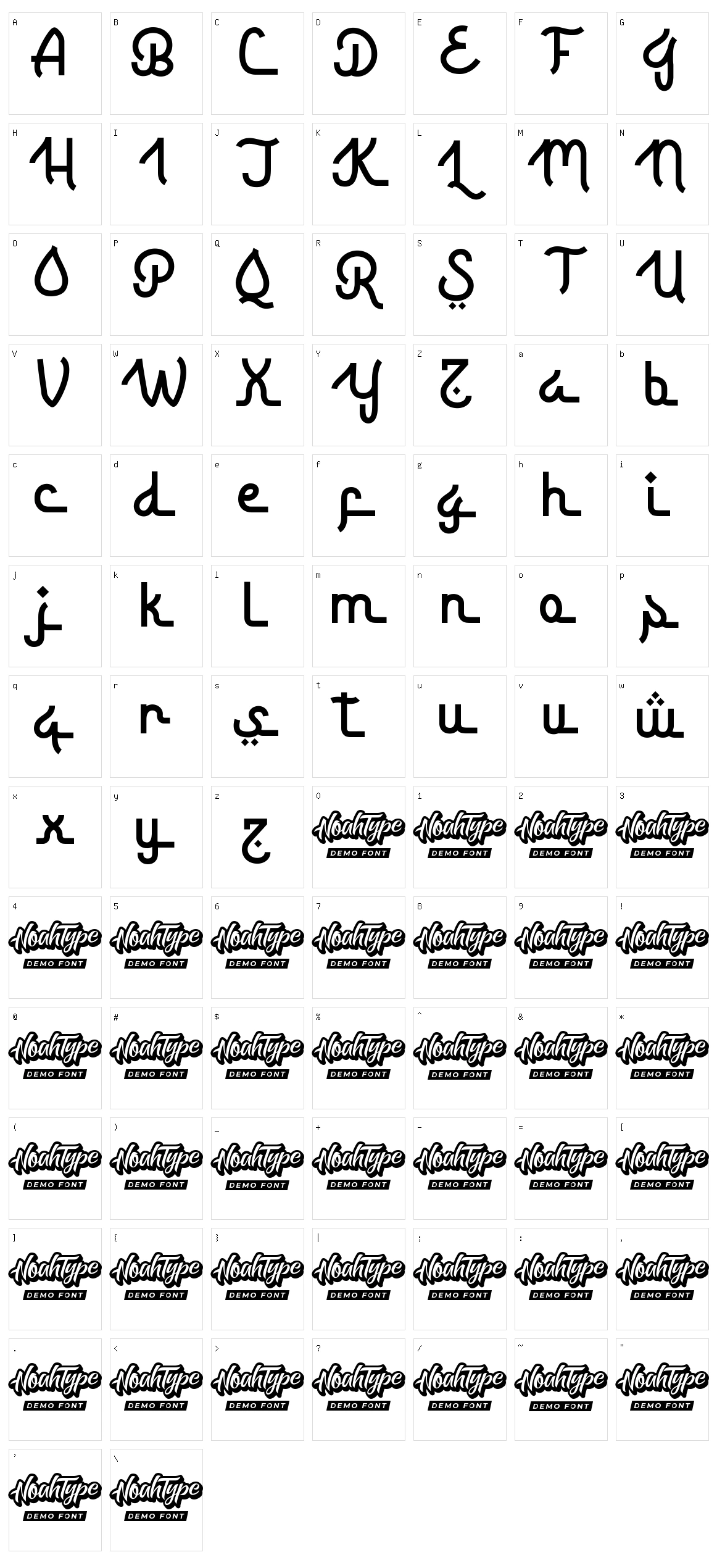 Kashafa Character Set