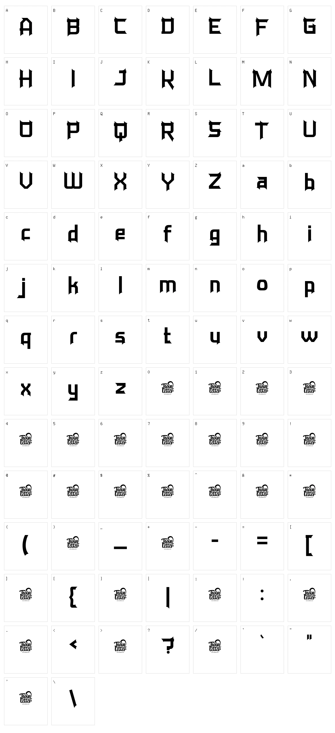 Katuku Character Set