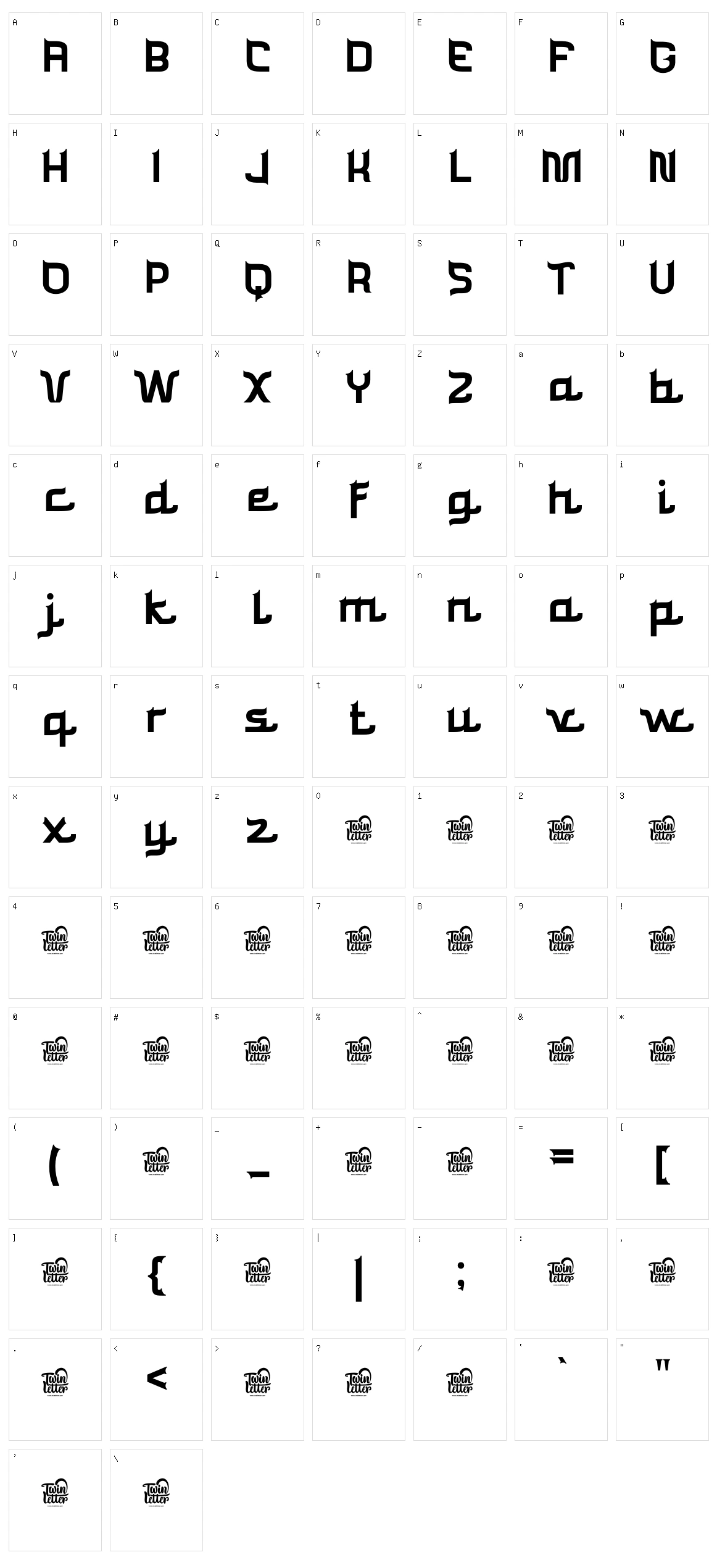 Kebagh Character Set