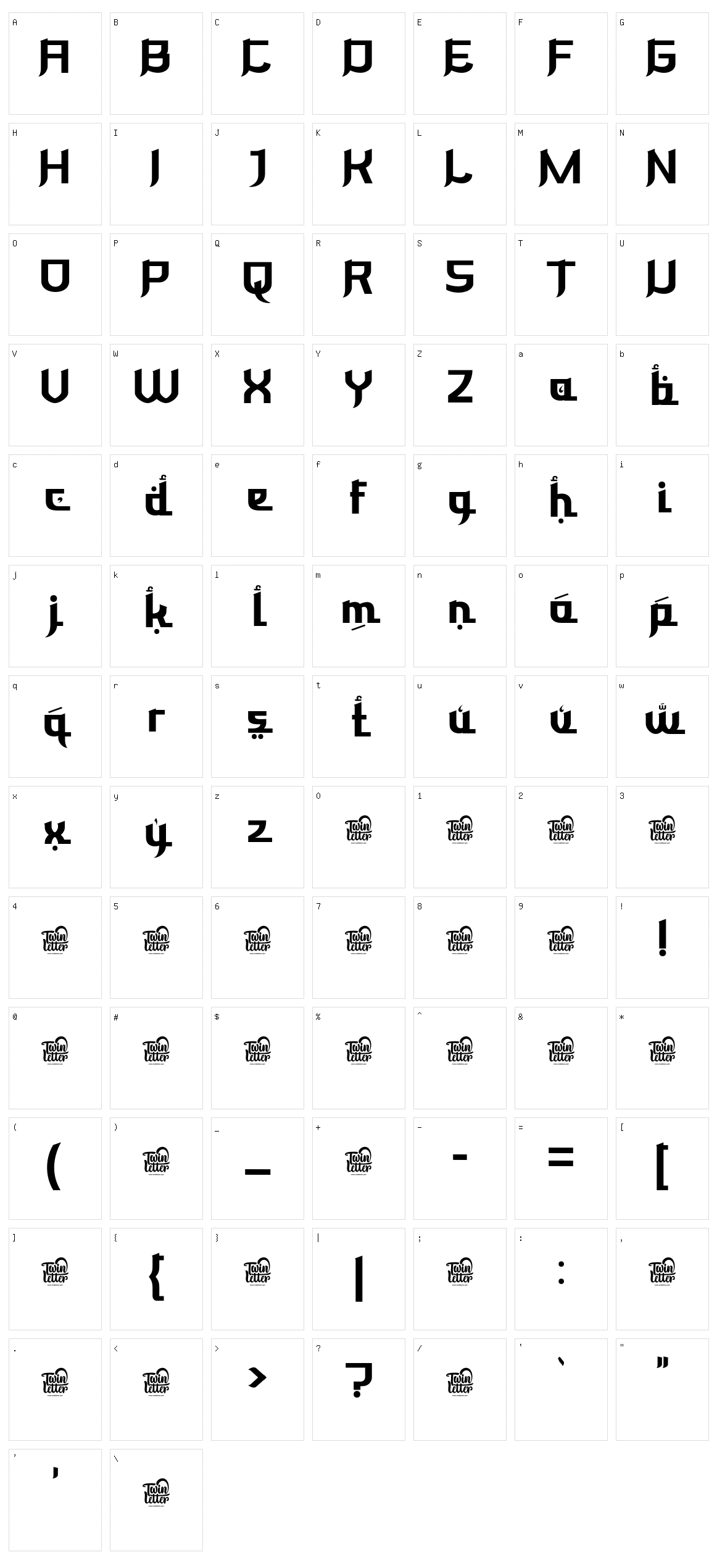 Keswah Character Set