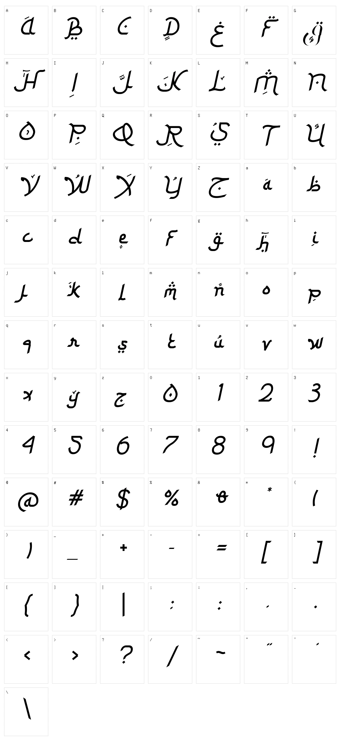 Ketupat Character Set