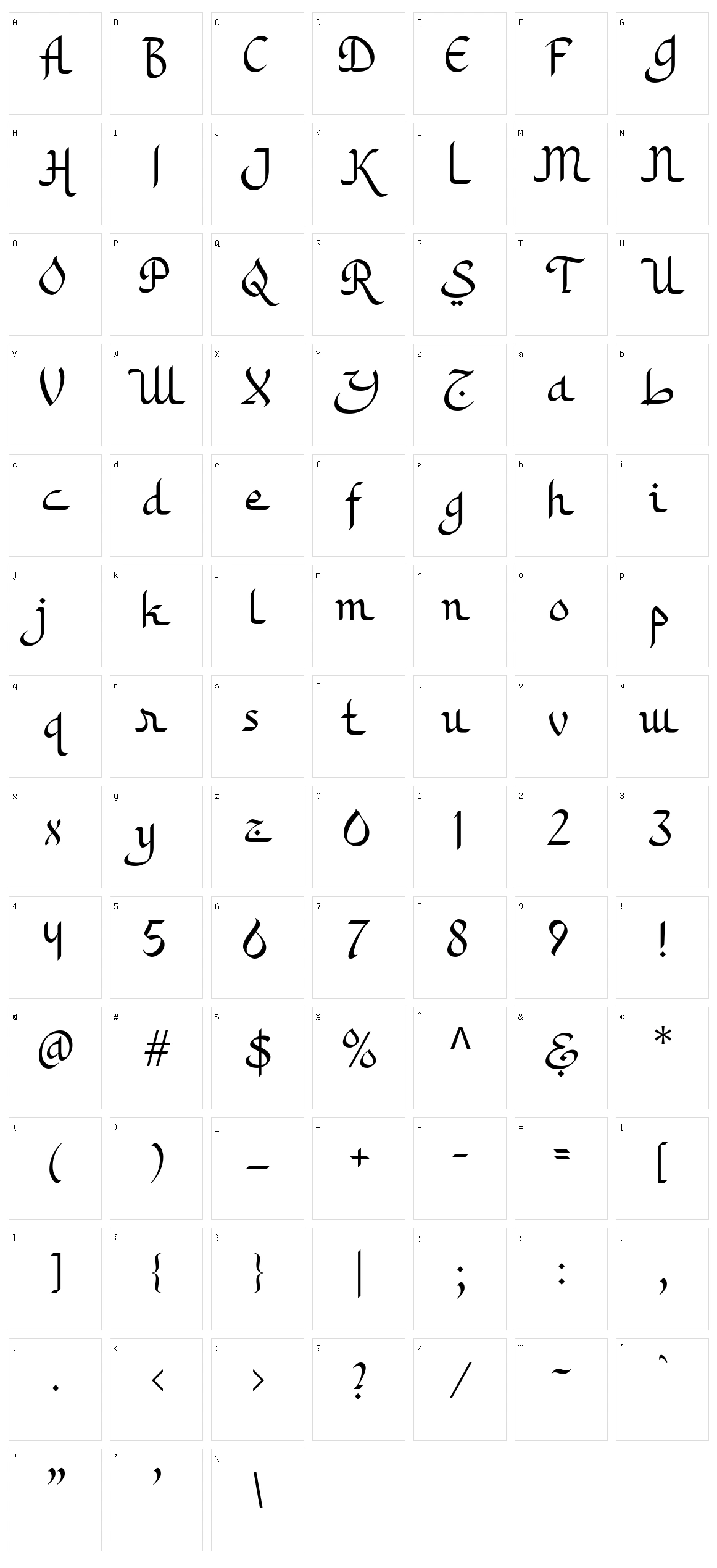Khodijah Character Set