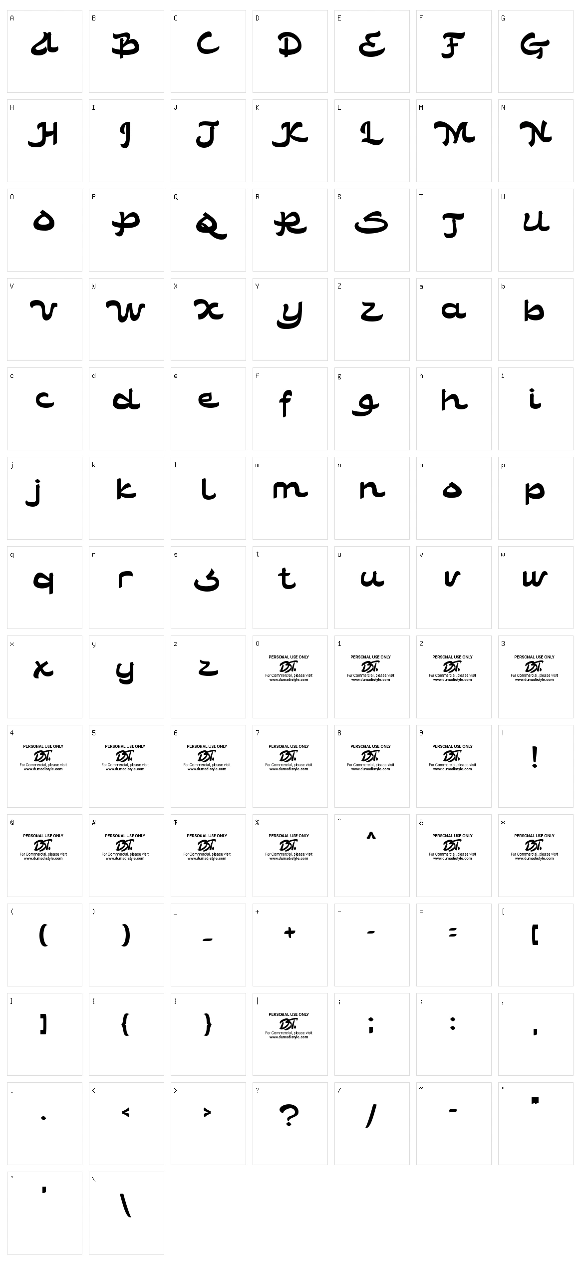 Lentera Ramadhan Character Set