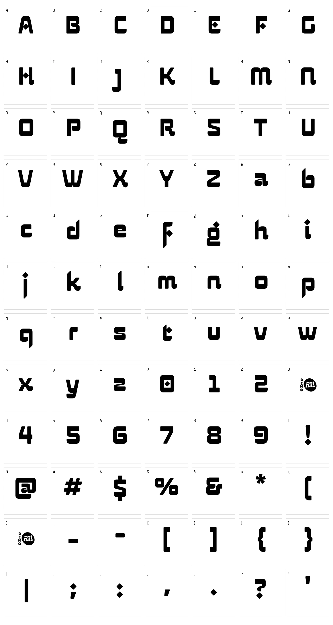 Nazari Character Set