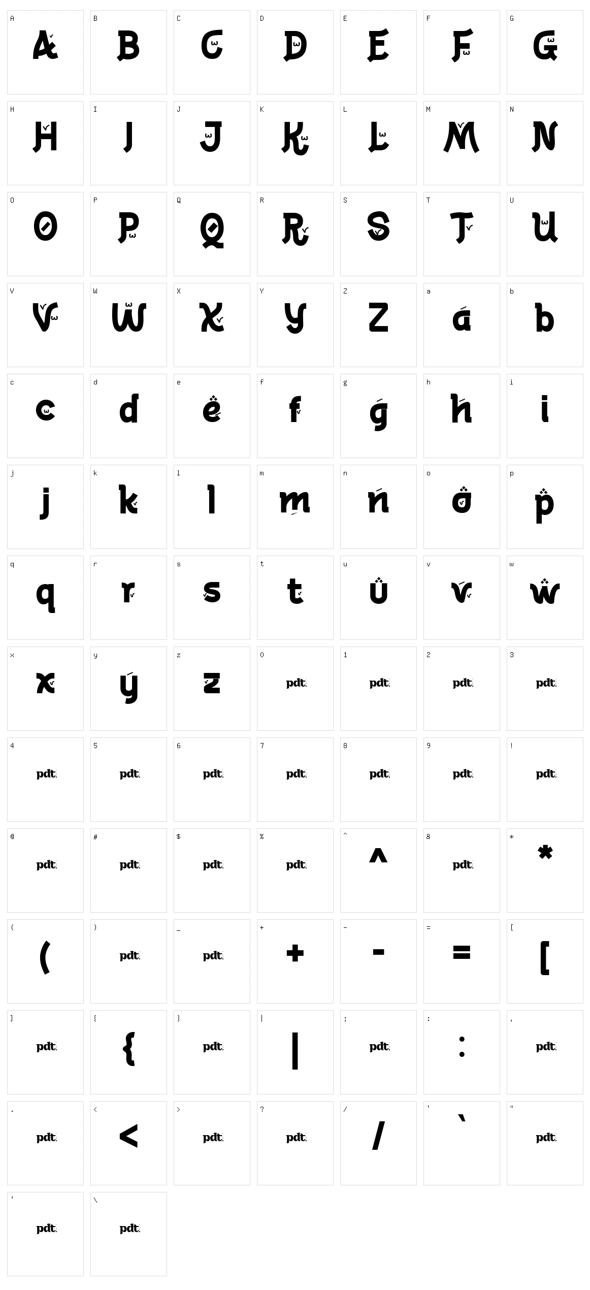 Noytur Character Set