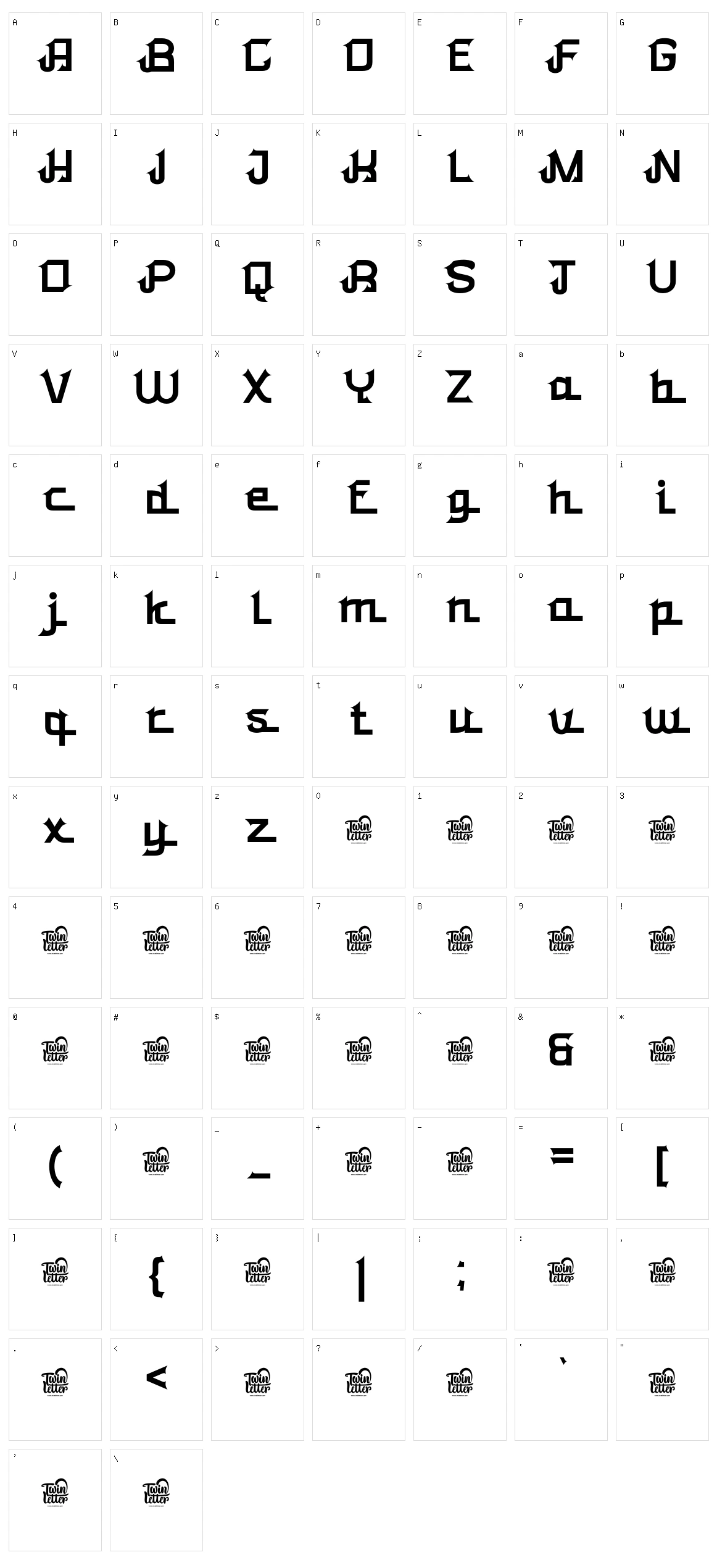 Qobliyah Character Set