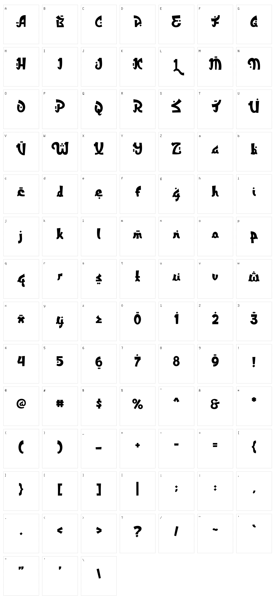 Rakhisa Character Set