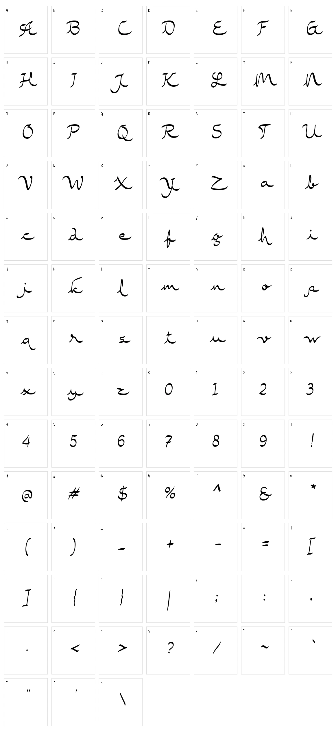 Rasyideen Character Set