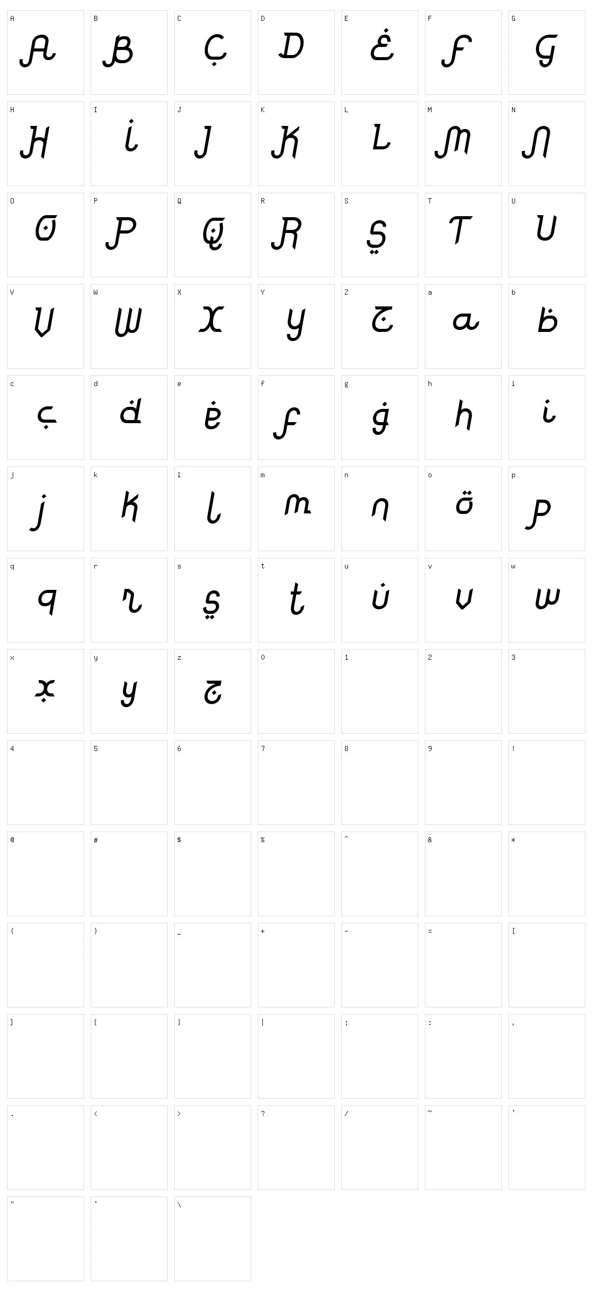 Rodja Character Set