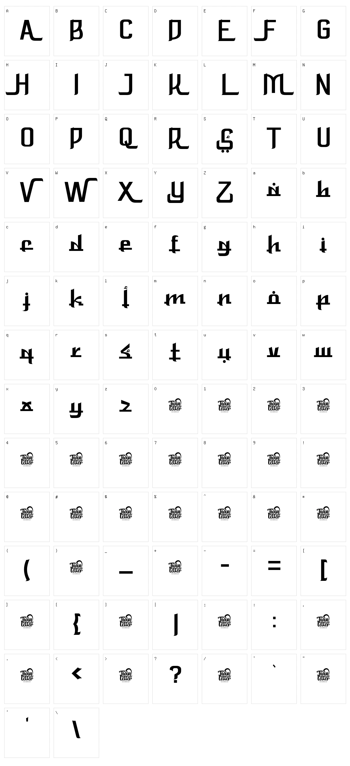 Rosyidun Character Set