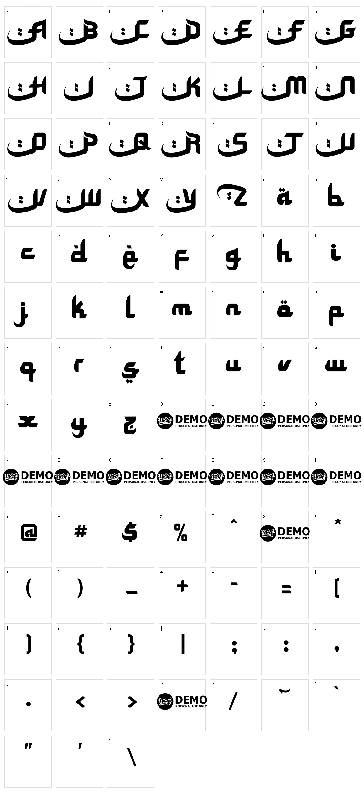 Special Ramadhan Character Set