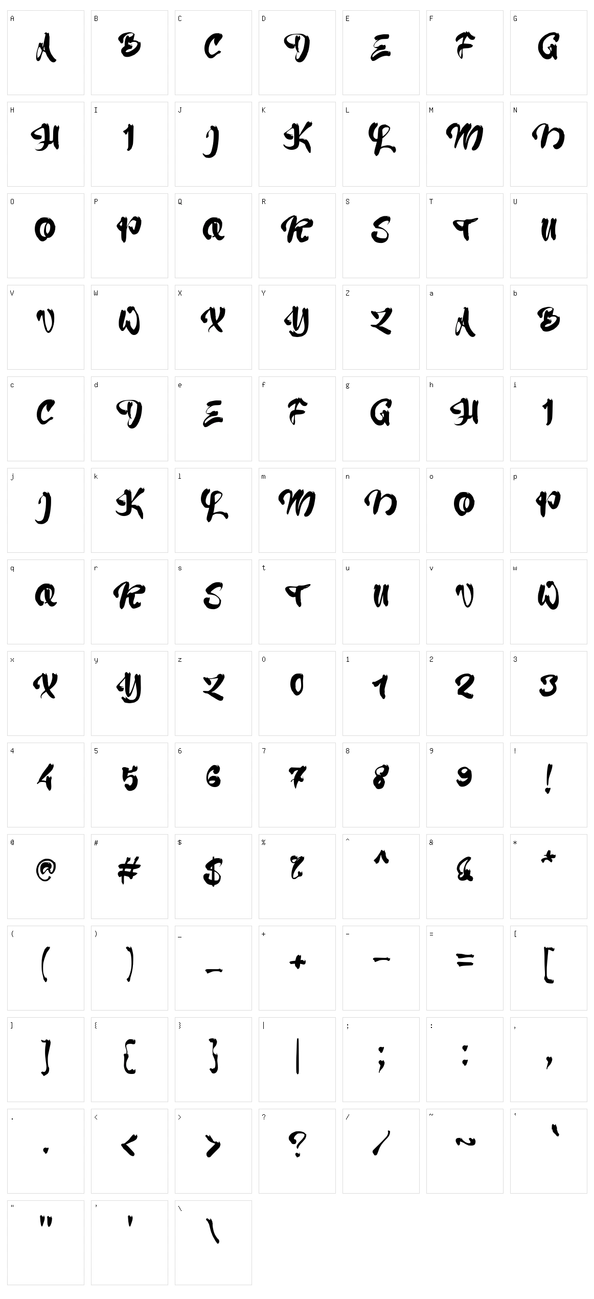 A Aihao Character Set