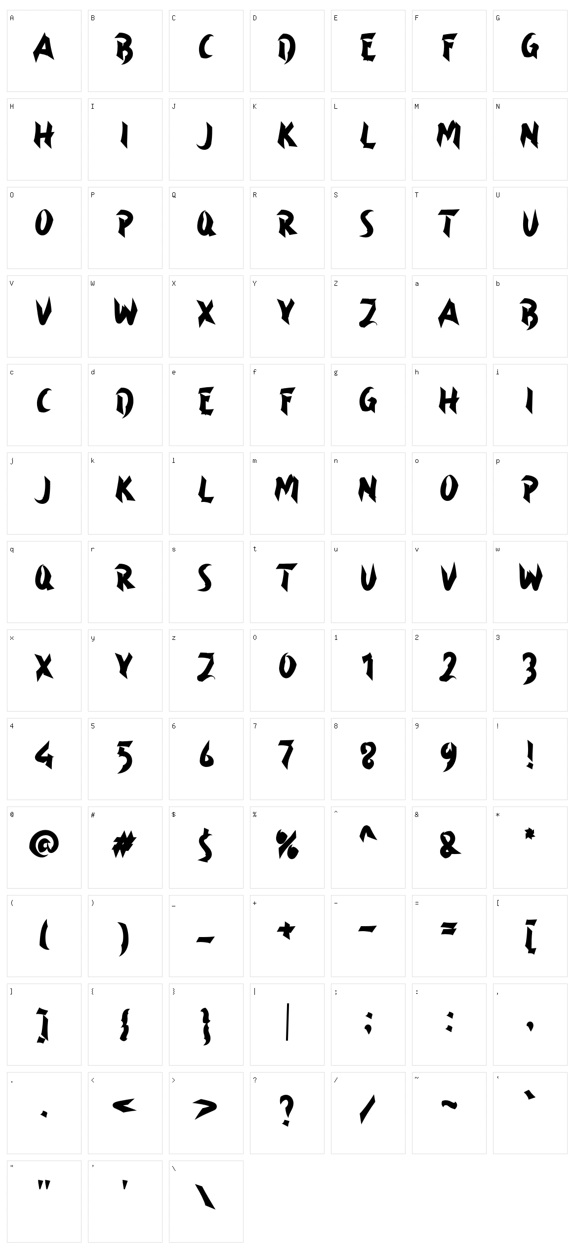 a Asian Ninja Character Set