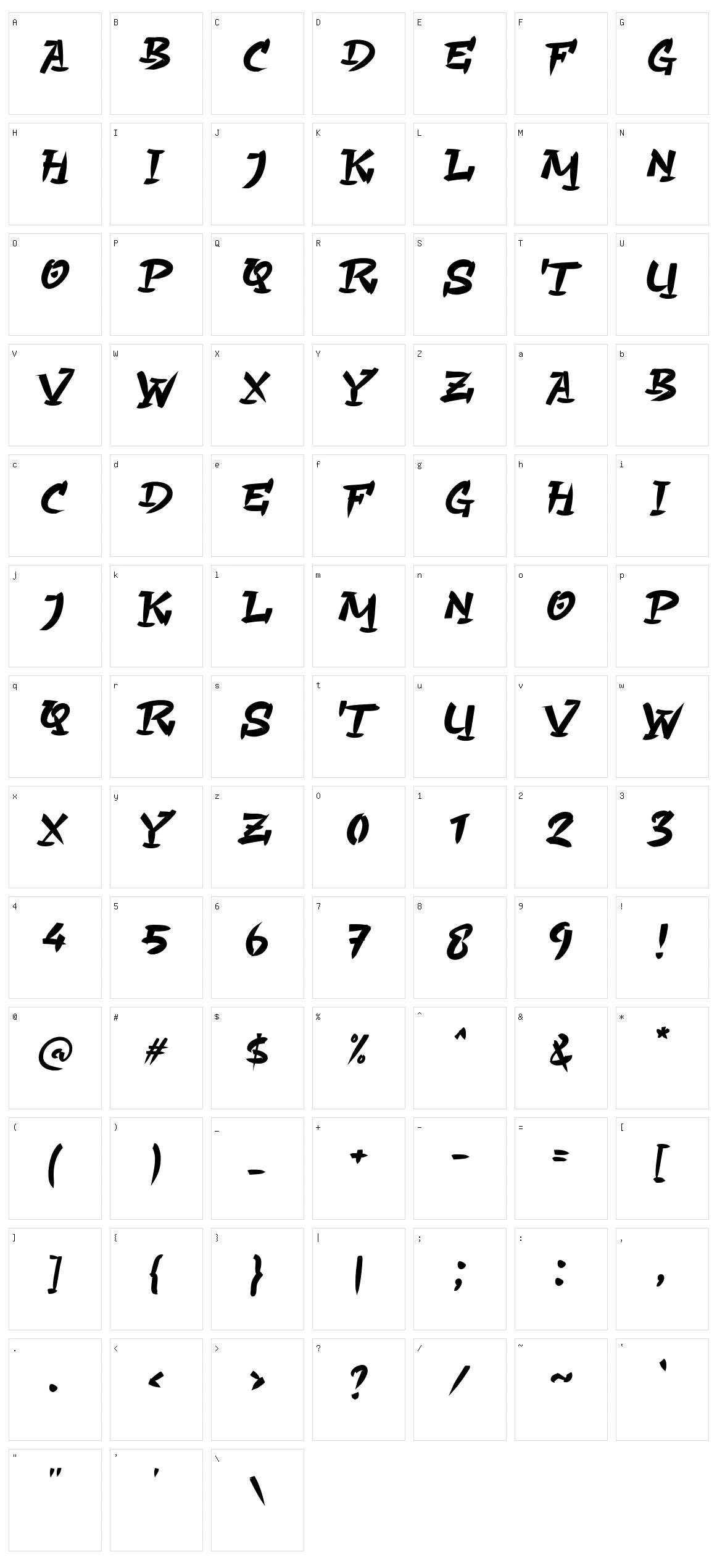 A Astaga Dragon Character Set