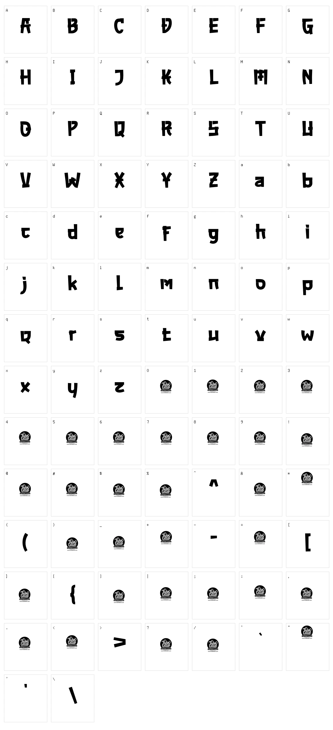 Akumaru Character Set