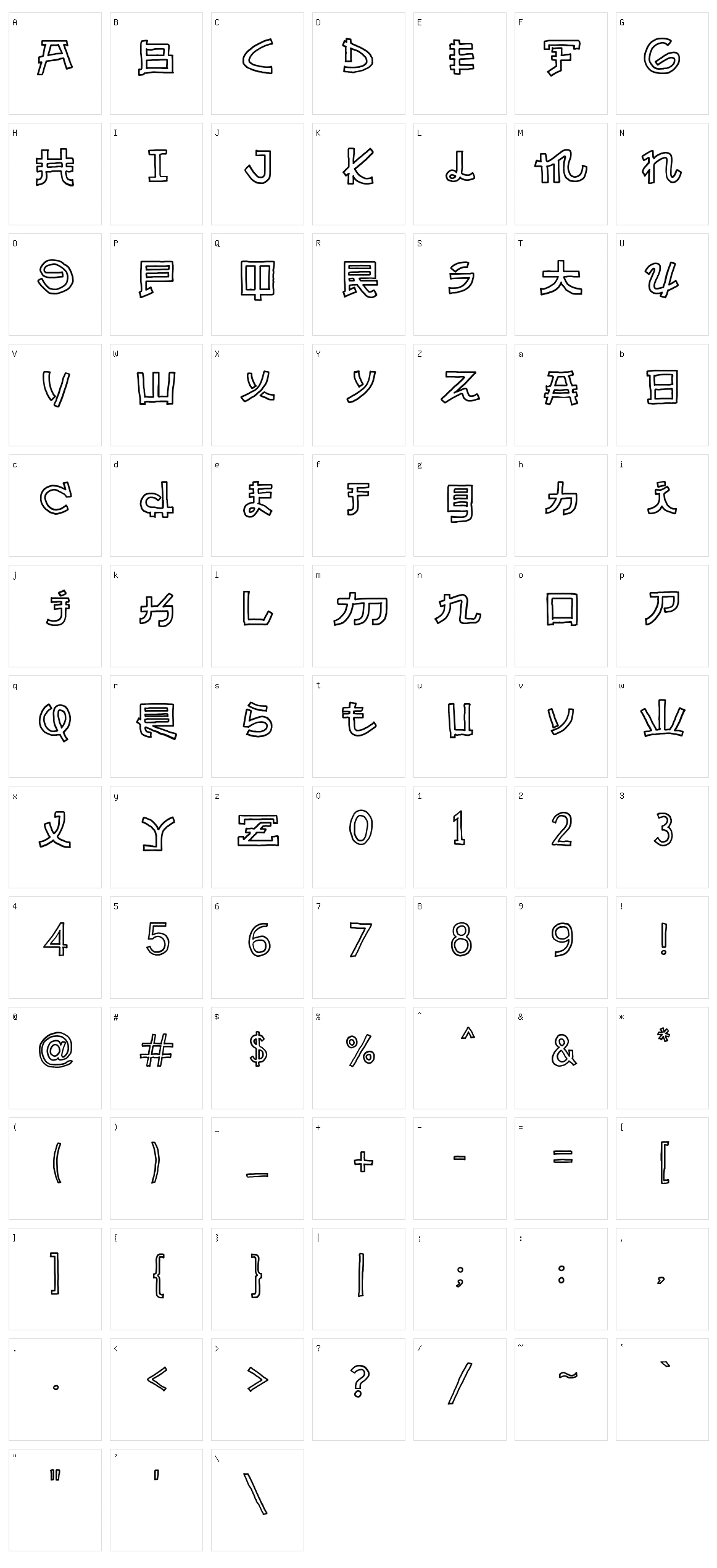 Almost Japanese Cartoon Character Set
