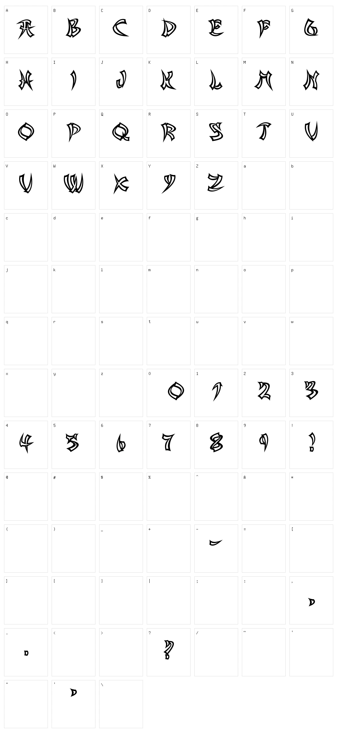 Asian Delight Character Set