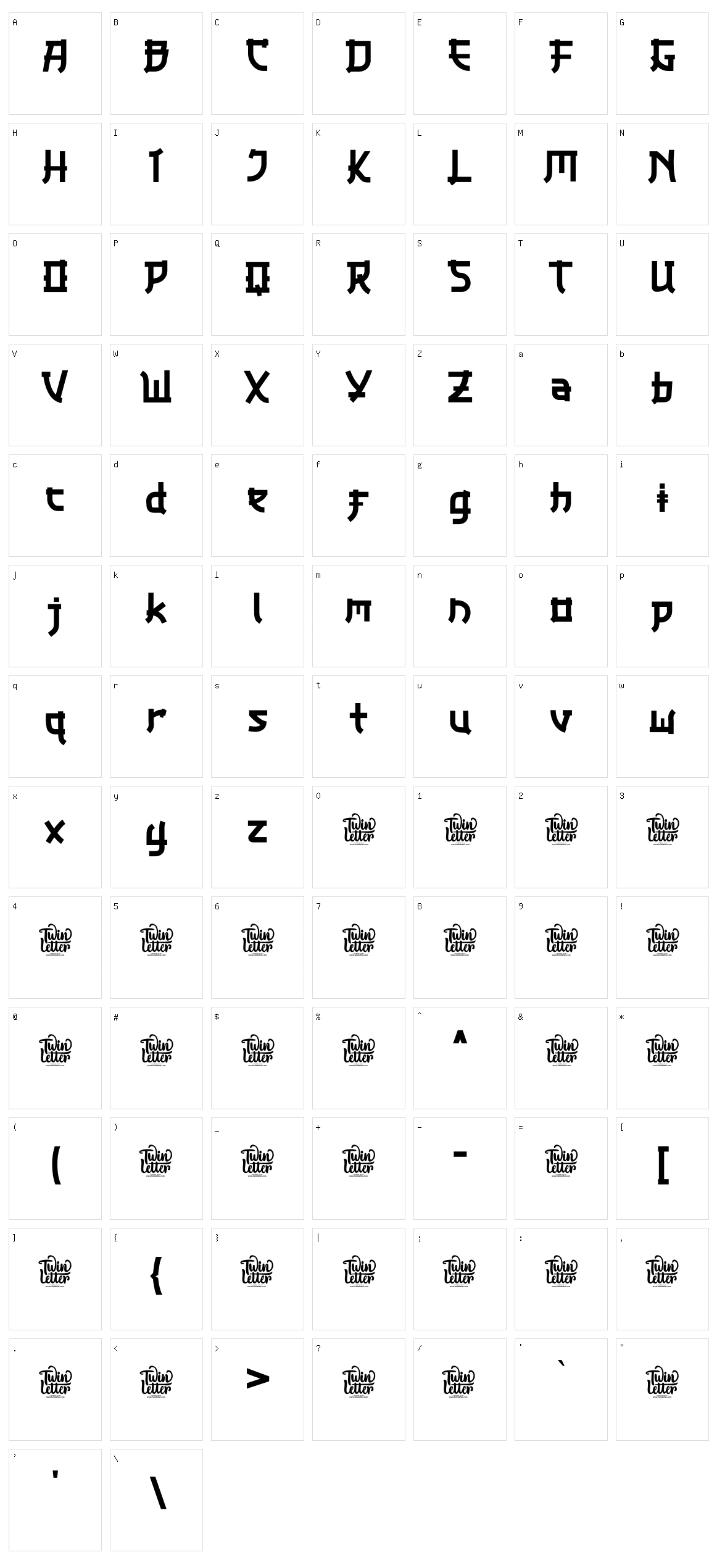 Badora Character Set