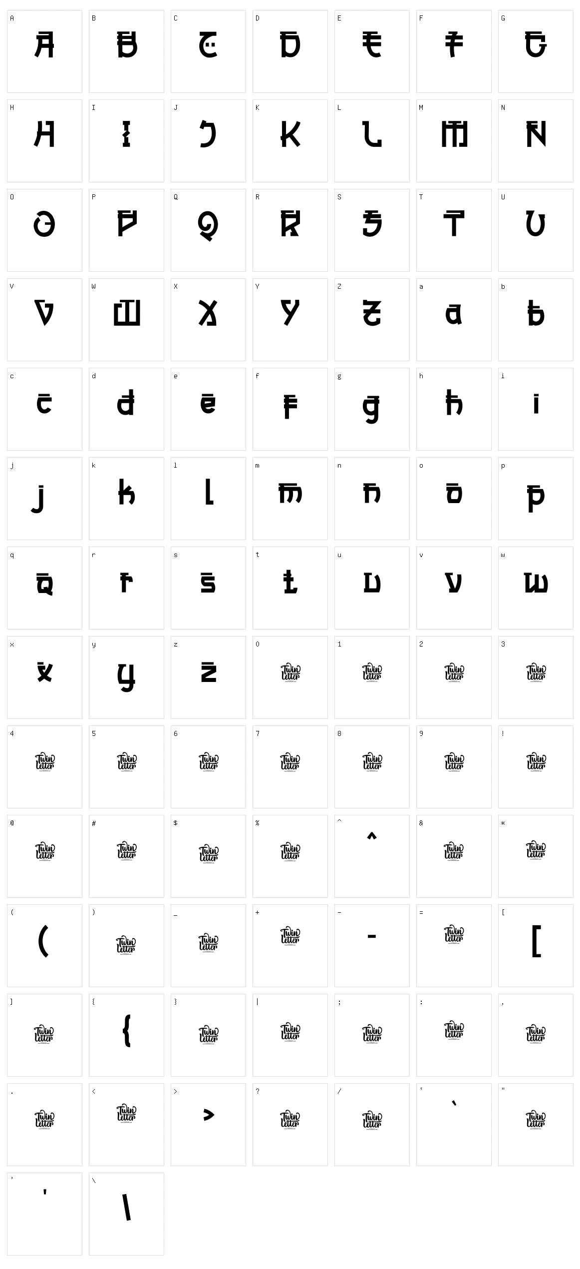 Bamida Character Set