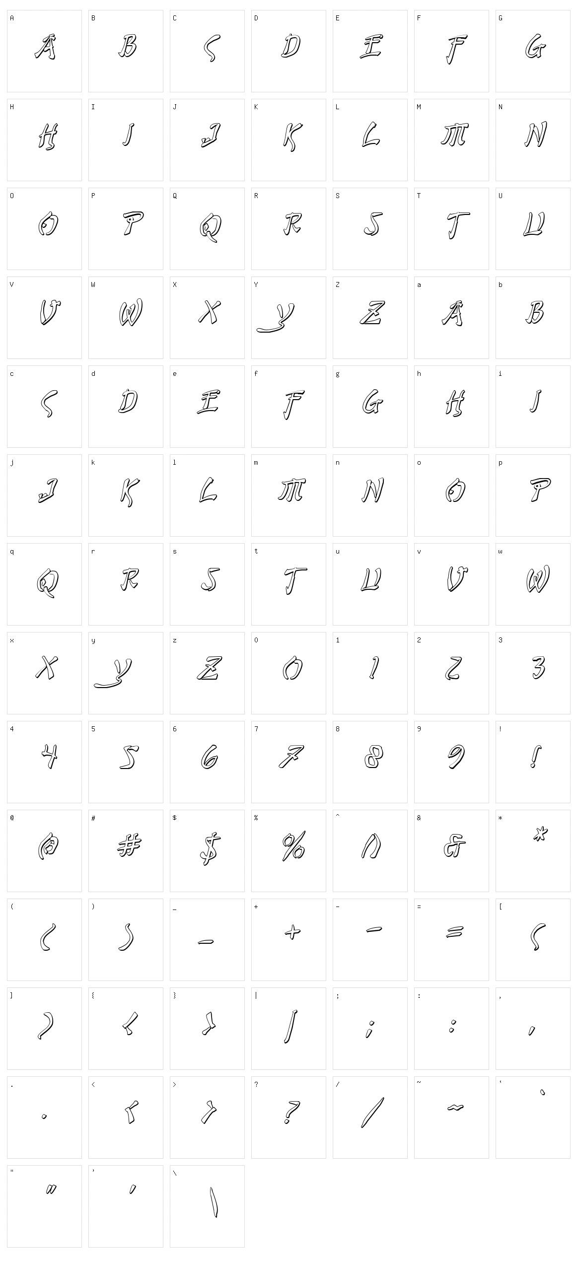 Bushido Character Set