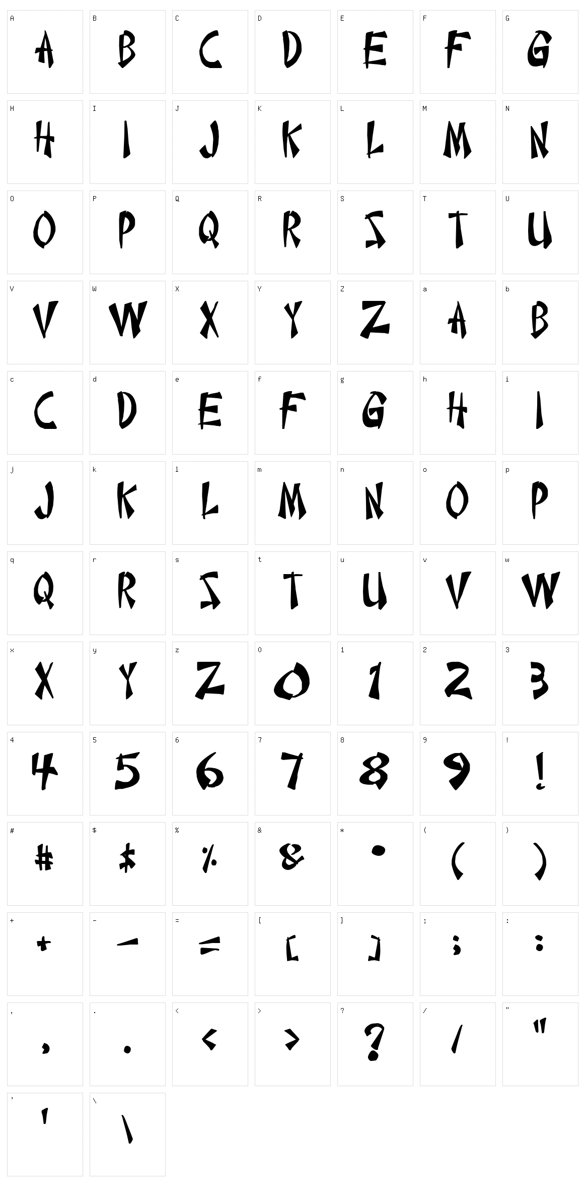 Chinese Takeaway Character Set
