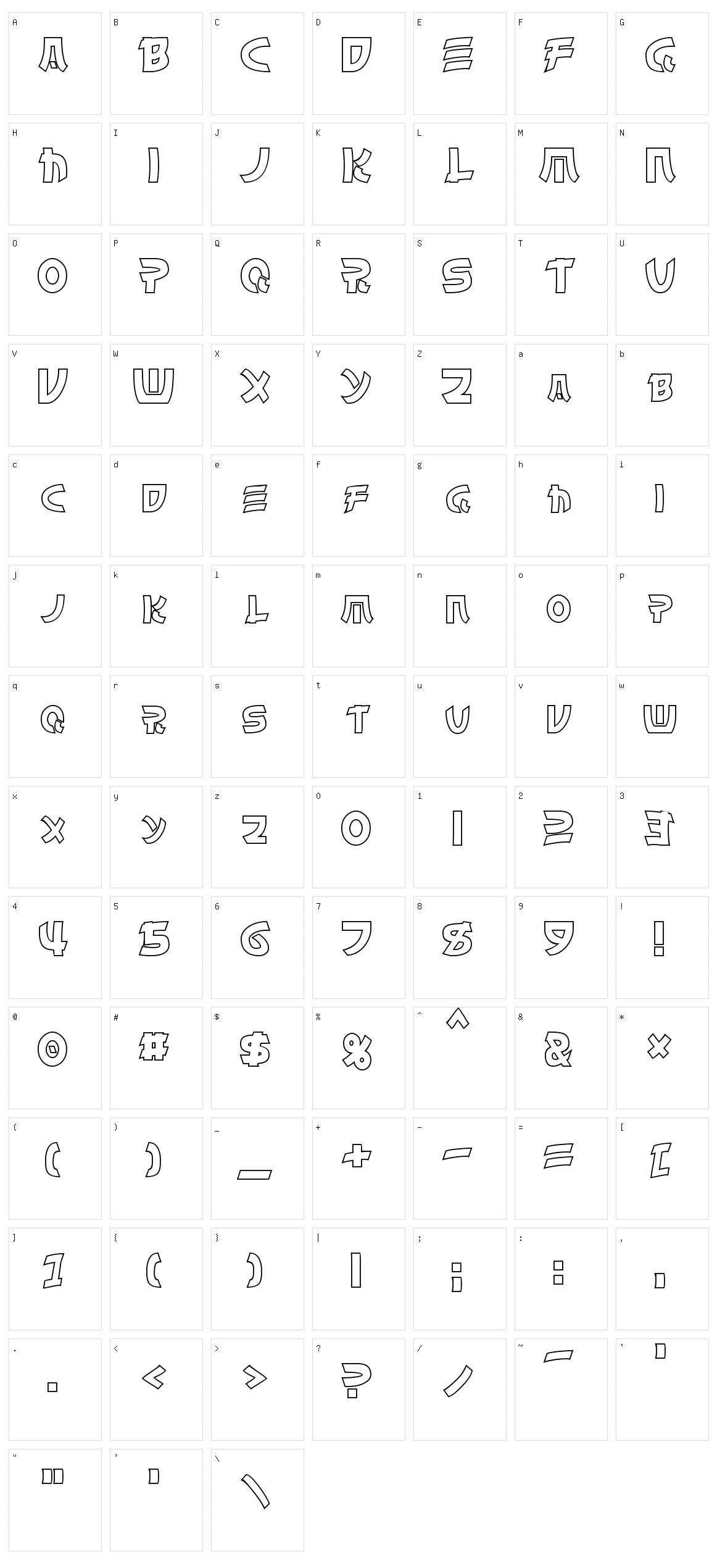 Chinyen Character Set