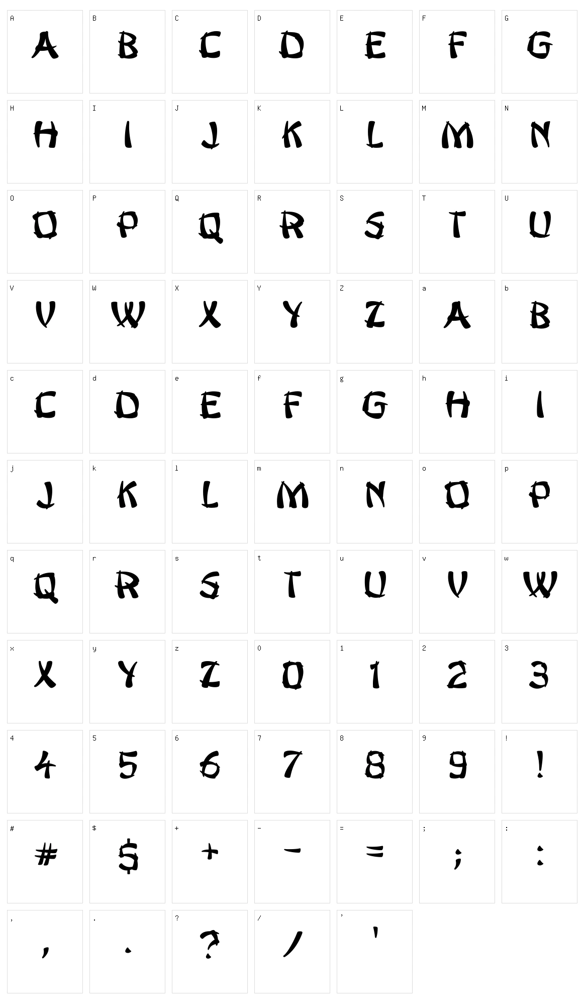 ChopsUey Character Set