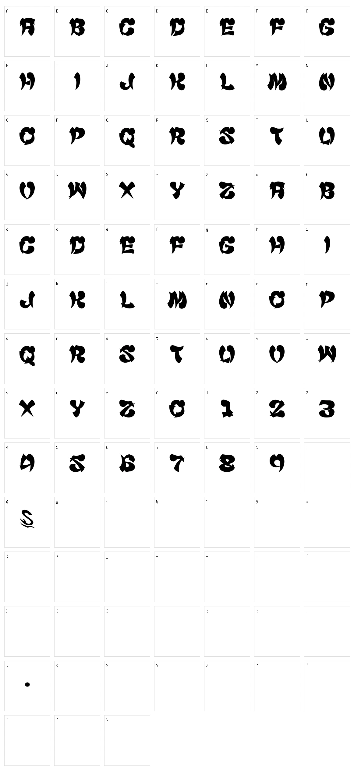 Cyankonabe G Character Set