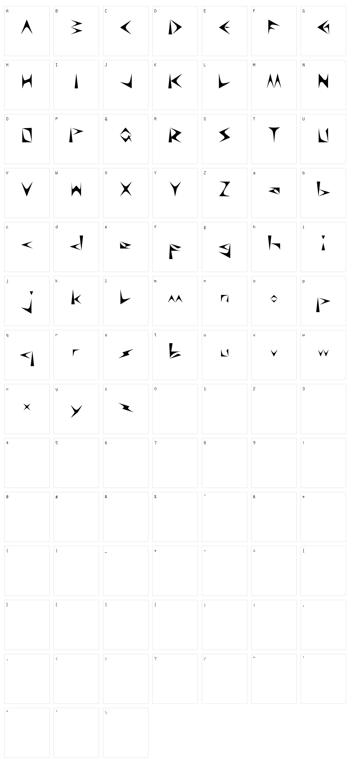 Digital Ninja Character Set