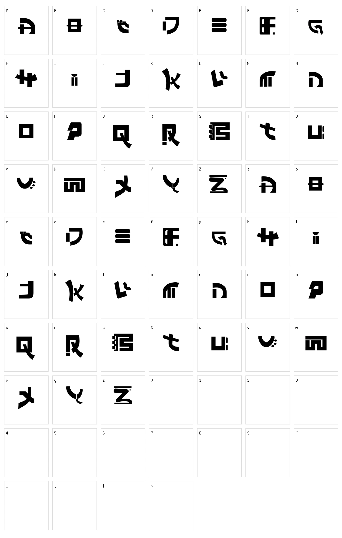 East West Back and Forth Character Set