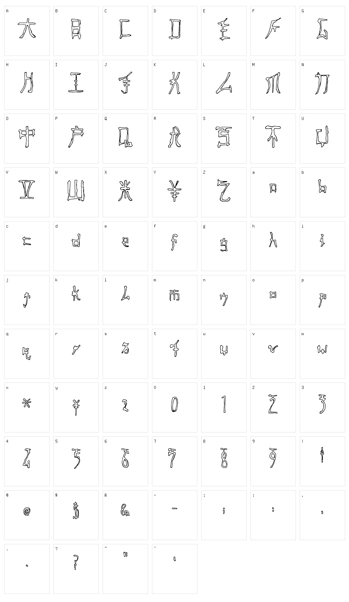 Fast Monk Character Set