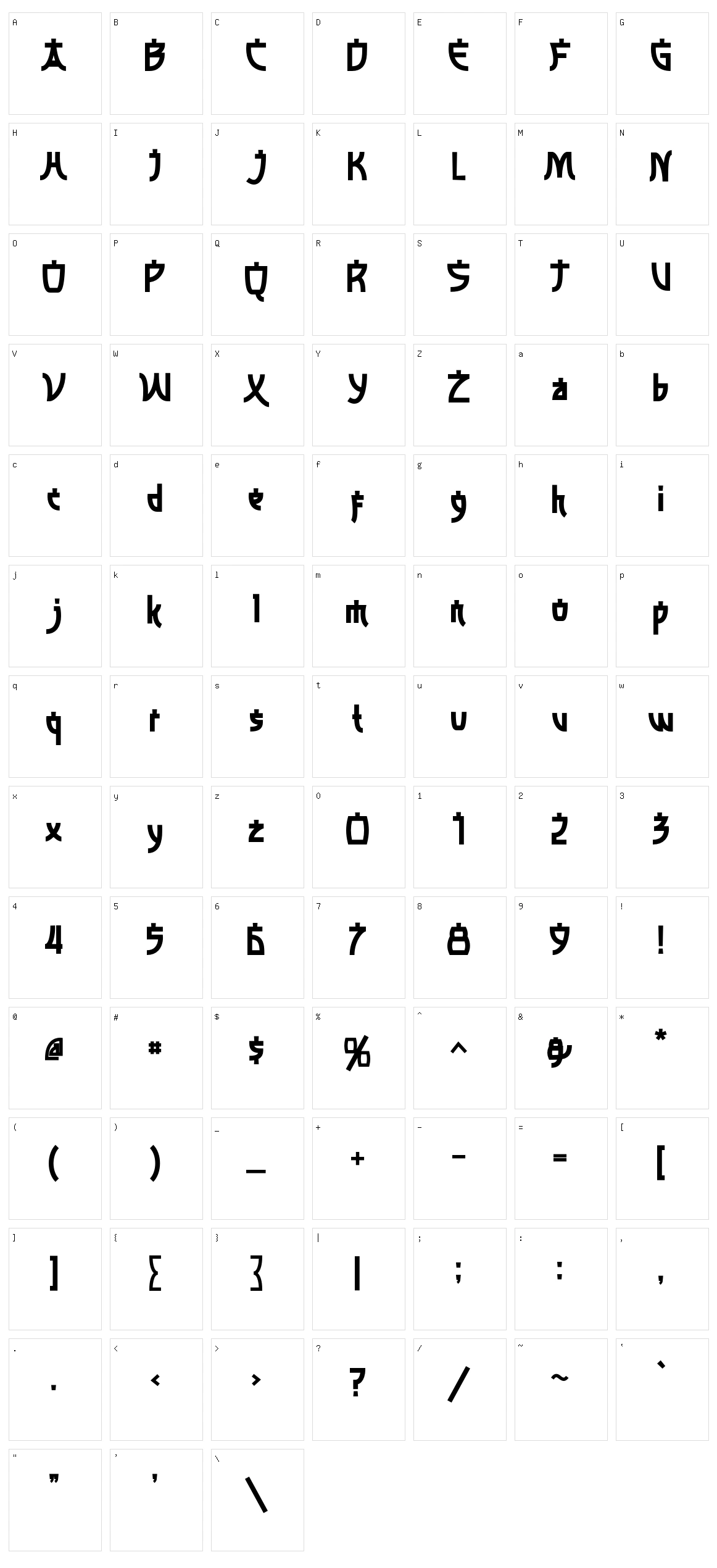 Fujiyama Character Set