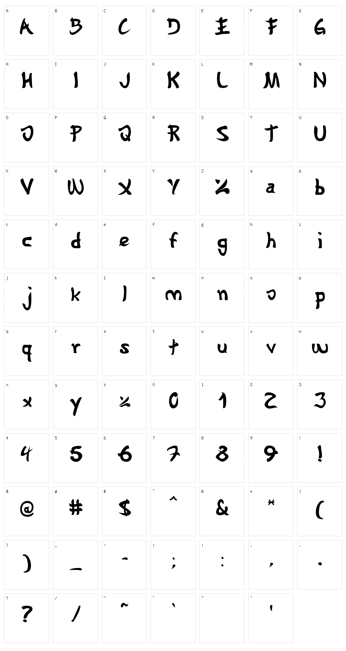 Gyosho Character Set